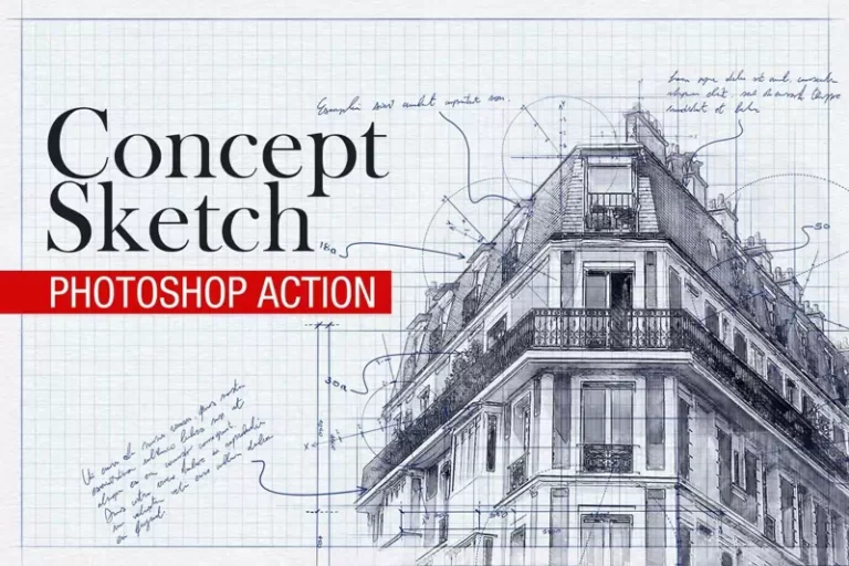 Concept Sketch – Photoshop Action
