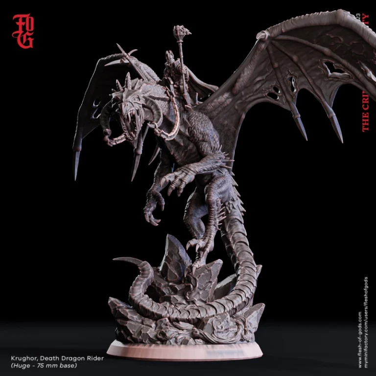 Boss – Krughor, Death Dragon Rider (75 mm)