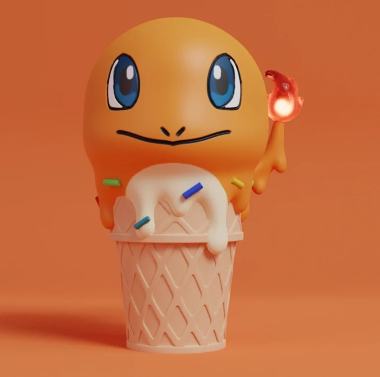 Pokemon – Charmander Ice Cream