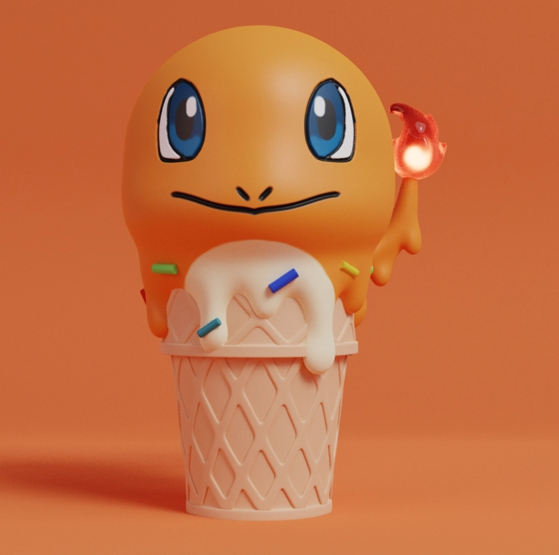 Pokemon – Charmander Ice Cream