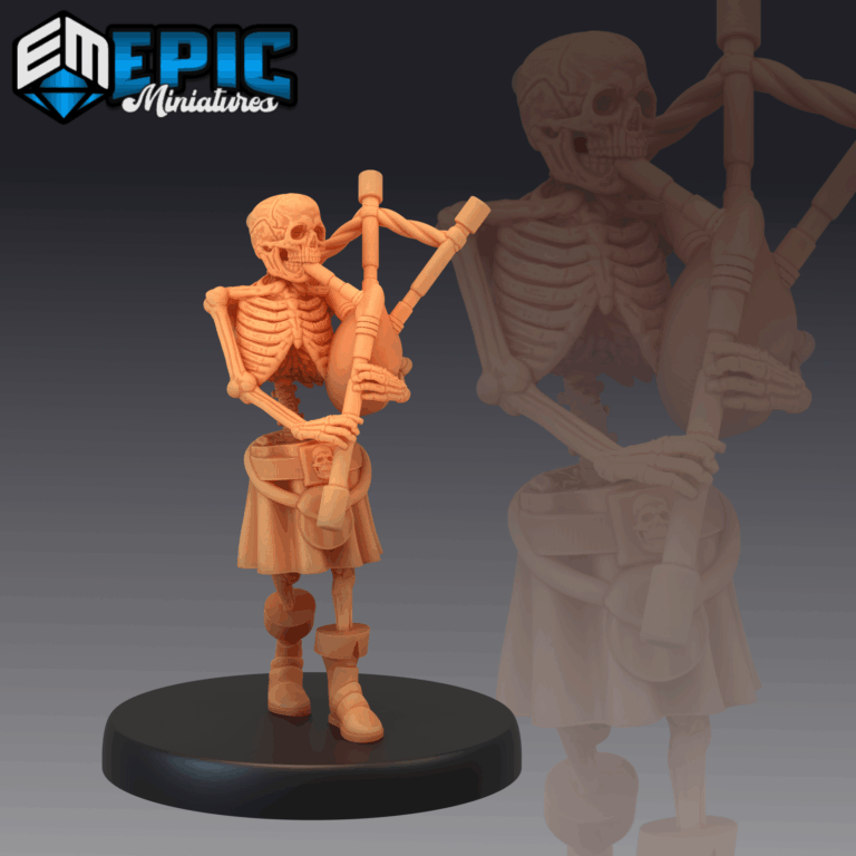 1231 - Skeleton Musician Bagpipes (Medium)