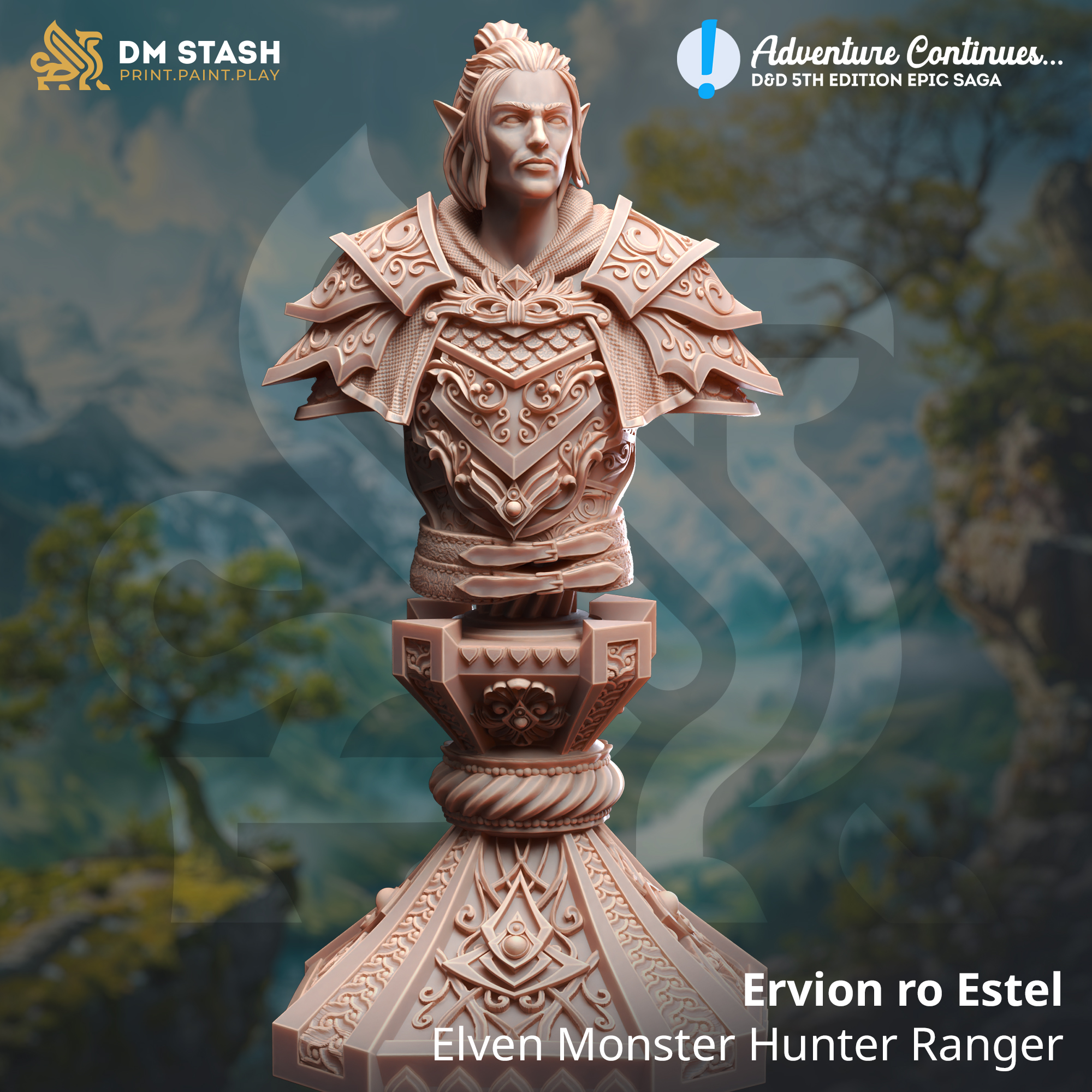Ervion ro Estel - Elven Monster Hunter Ranger - BUST
