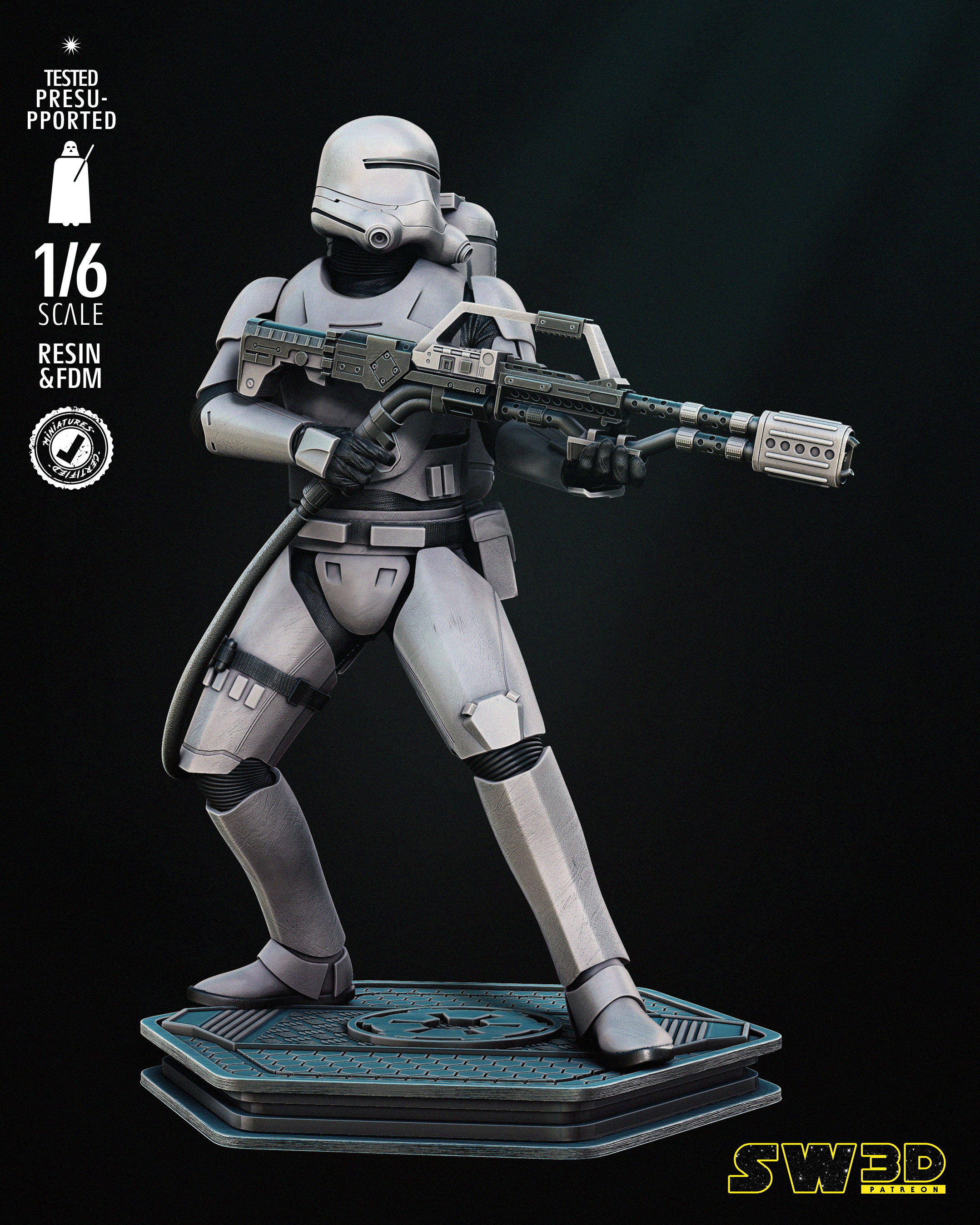 022924 Starwars - FireTrooper Sculpture Image 001