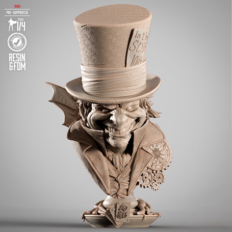 043025 B3DSERK-Mad Hatter Bust Image 000