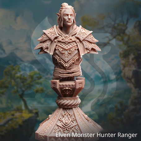 Ervion ro Estel - Elven Monster Hunter Ranger - BUST