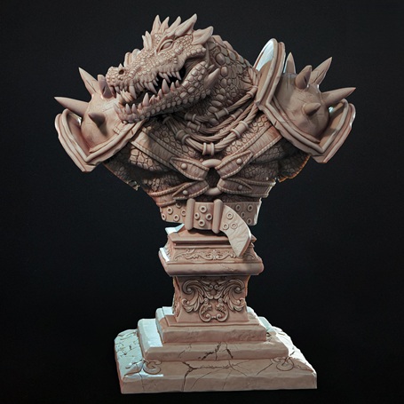 BUST Crackle-Tooth, Human Were-Crocodile Fighter 02