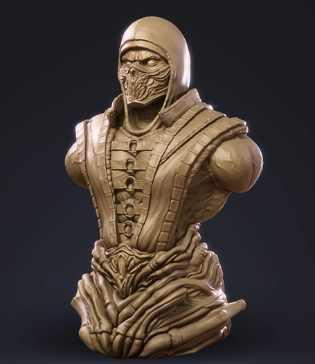 taregh-saber-scorpion-bust-mortal-kombat-bust-3d-3d-model-max-bip-obj-mtl-fbx-stl-ztl-zbp-1