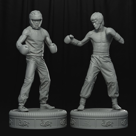 Bruce Lee and Enemy_FullBody - 3D Printing_ Special stl
